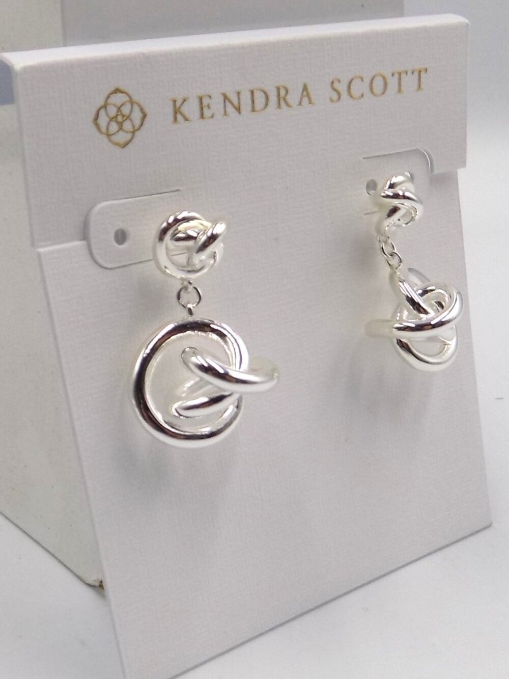 Kendra Scott Presleigh Drop Earring Silver Tone NWT